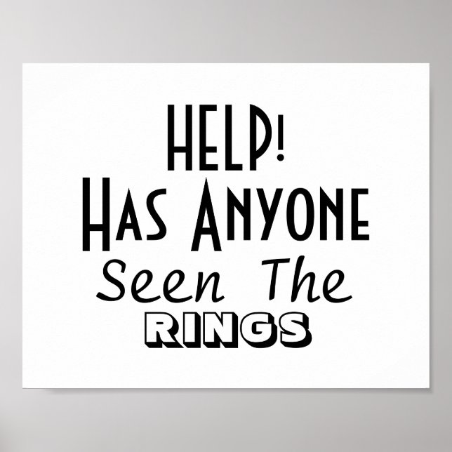 Hilfe hat jemand gesehen, die Rings Funny Wedding  Poster (Vorne)