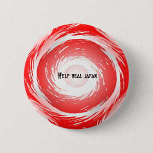 Hilfe heilen Japanknopf/-Abzeichen Button