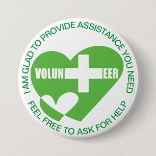 HILFE/HELP-Freiwillige Button