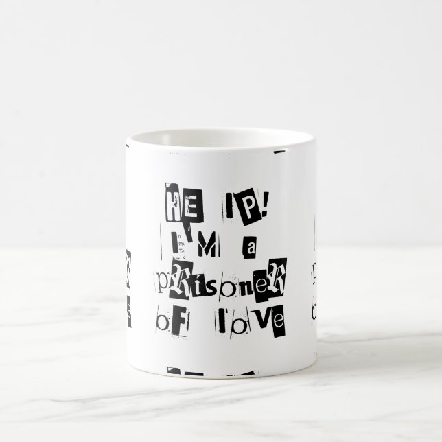 Hilfe! Ich bin ein Gefangener der Liebe Kaffeetasse (Mittel)
