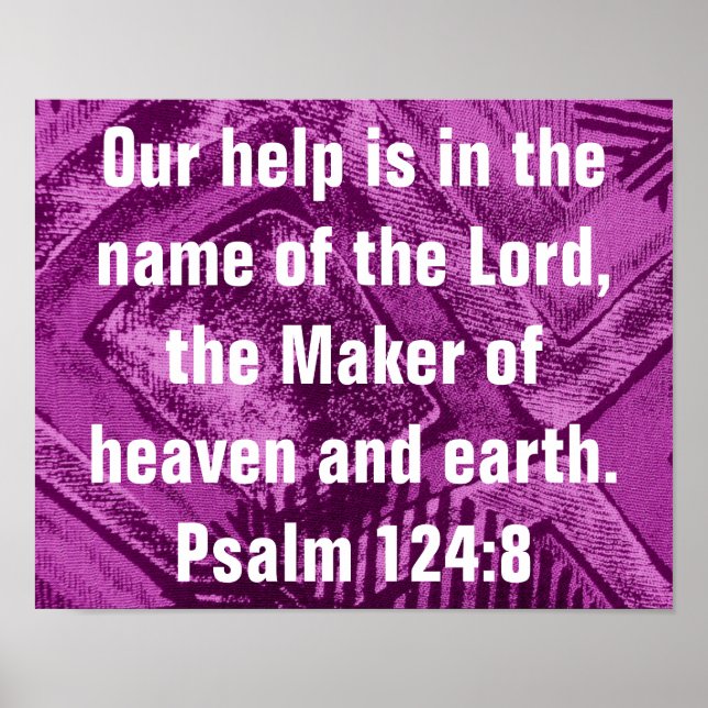 Hilfe ist in Lord Psalms Bibel Vers Poster (Vorne)