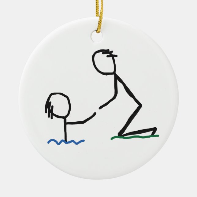 Hilfe Keramik Ornament (Vorne)