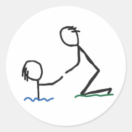 Hilfe Runder Aufkleber