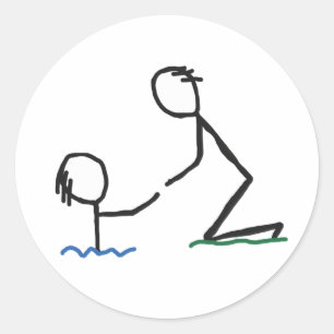 Hilfe Runder Aufkleber