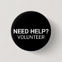 Hilfe Volunteer weißen benutzerdefinierten Text ei