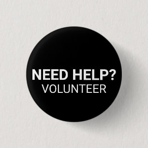 Hilfe Volunteer weißen benutzerdefinierten Text ei Button