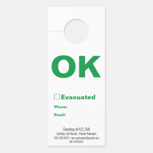 Hilfe zur Erdbebensicherheit/Okay_KC Sol Door Hang Türanhänger