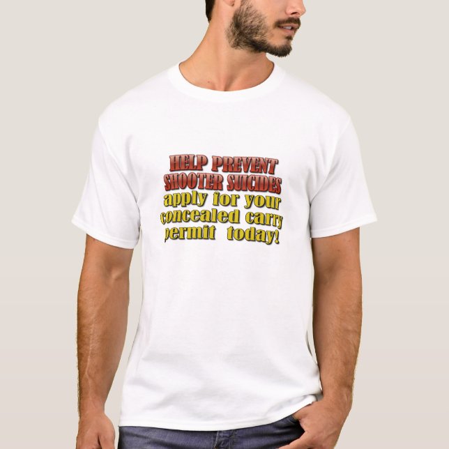 HILFE ZUR VERHINDERUNG VON SHOOTERSUICIDEN T-Shirt (Vorderseite)