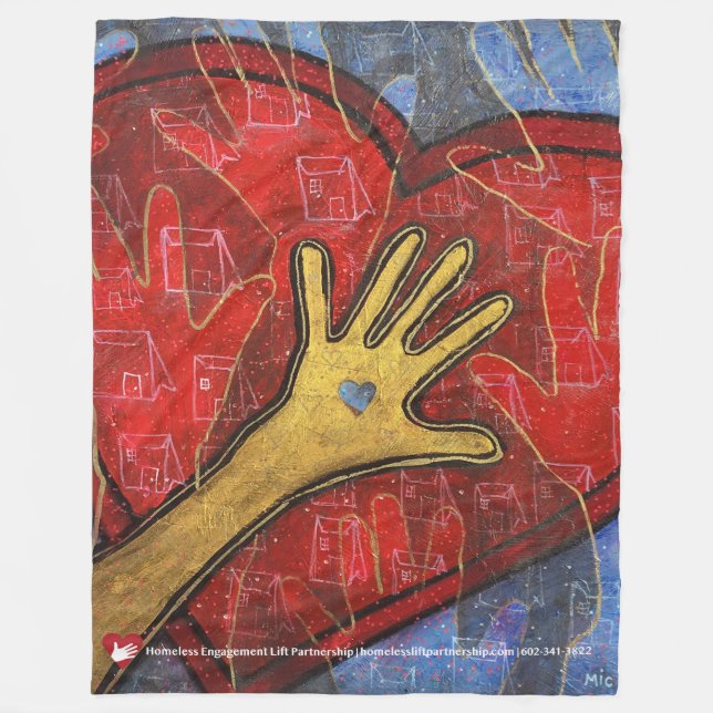 HILFENFleece-Decke Fleecedecke (Vorderseite)