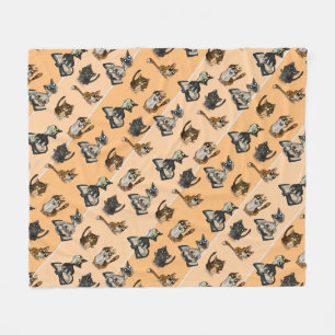 Hilfreiche Studie Cats Gelbes Fleece Blanket