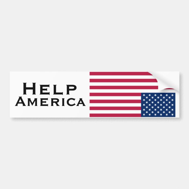 Hilfsamerika-Autoaufkleber Autoaufkleber (Vorne)