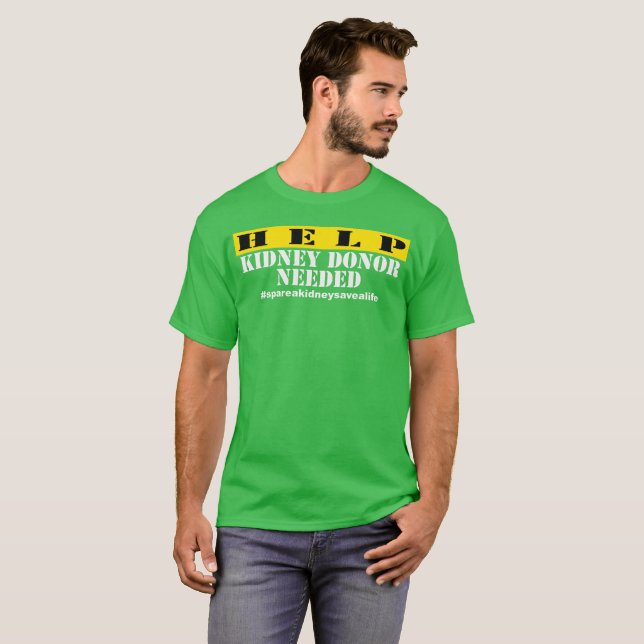 Hilfsniere benötigt - Männer dunkel T-Shirt (Vorne ganz)