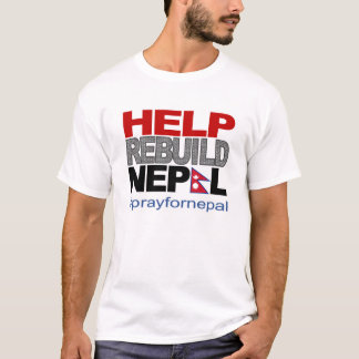Hilfswiederaufbauen Nepal T-Shirt
