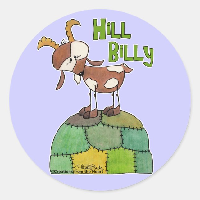 Hill Billy Runder Aufkleber (Vorderseite)