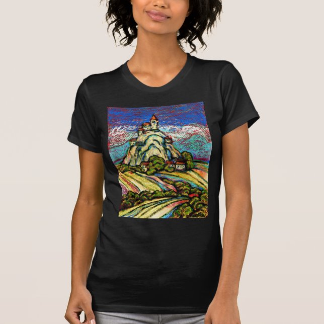 Hill Castle Fantasy T-Shirt (Vorderseite)