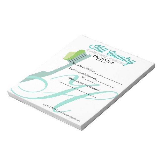 Hill Country PDO School Entschuldigung Notizblock (Rotiert)