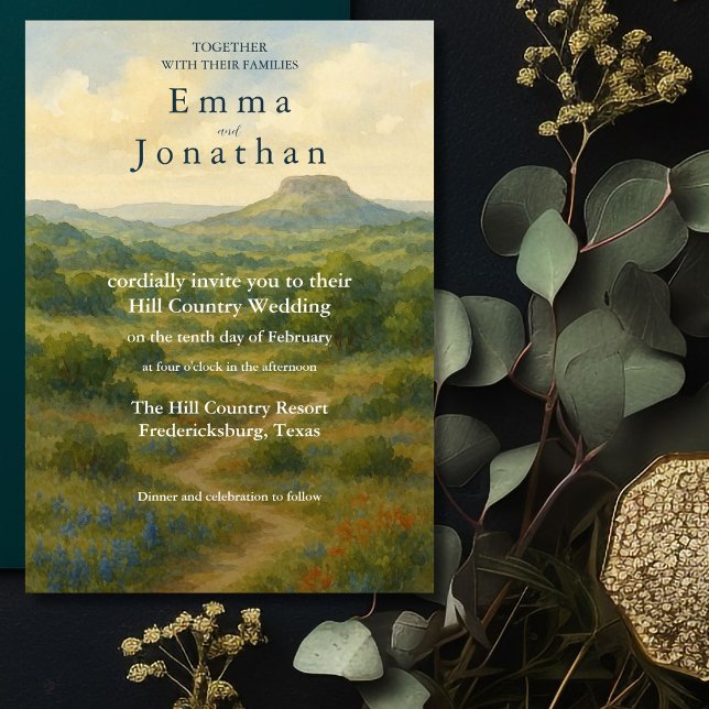 Hill Country Texas Unique Wedding Invitation Cards Einladung (Von Creator hochgeladen)