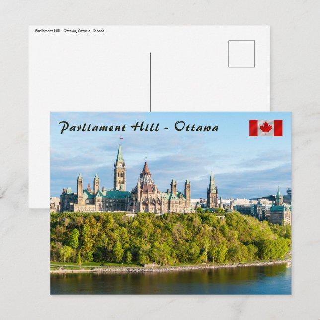 Hill des Parlaments in Ottawa, Ontario, Kanada Postkarte (Vorne/Hinten)