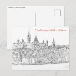 Hill des Parlaments in Ottawa, Ontario, Kanada Postkarte