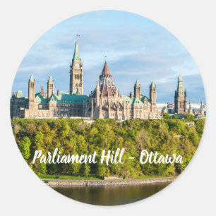 Hill des Parlaments in Ottawa, Ontario, Kanada Runder Aufkleber