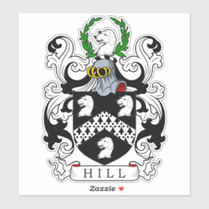 Hill Familienwappen Aufkleber