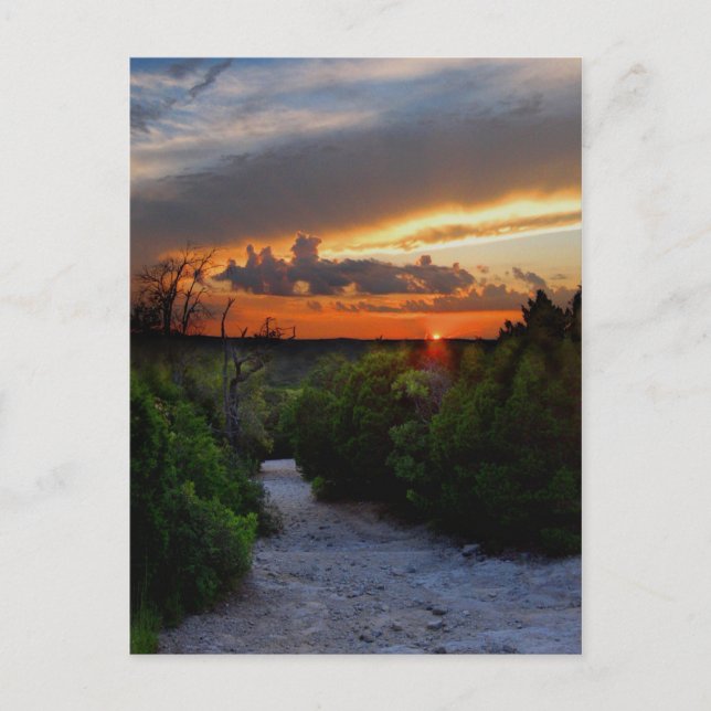 Hill of Life Sunset - Barton Creek - Austin Texas Postkarte (Vorderseite)