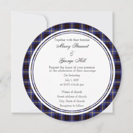 Hill Scottish Mariage Round Invitation