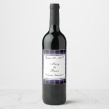 Hill Scottish Wedding Wine Label