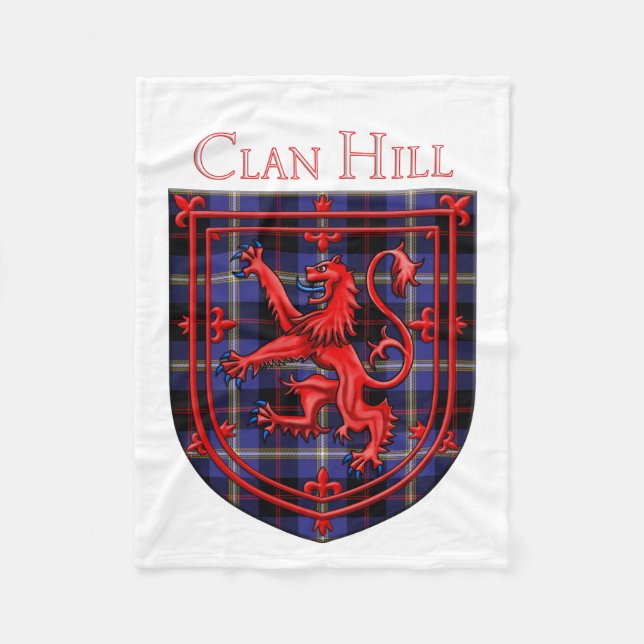 Hill Tartan Scottish Kariert Lion Rampant Fleecedecke (Vorderseite)