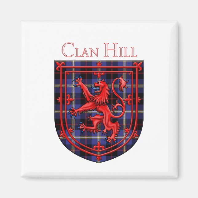 Hill Tartan Scottish Kariert Lion Rampant Magnet (Vorne)