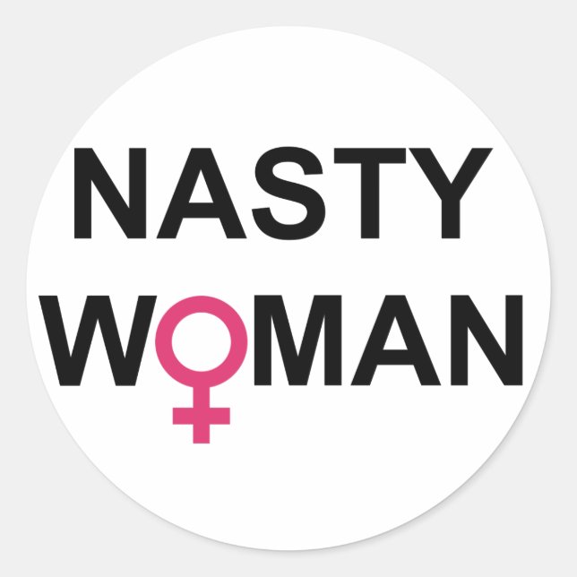 Hillary 2016 Nasty Woman sticker (Devant)