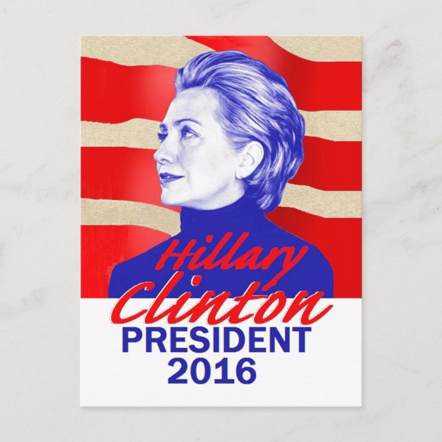 Hillary 2016 Postcard Postkarte (Vorderseite)