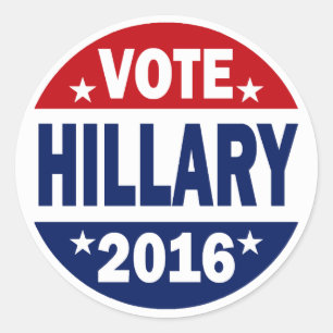 Hillary 2016 runder aufkleber