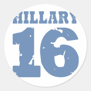 HILLARY 2016 UNIFORM DISTRESSED -.png Runder Aufkleber