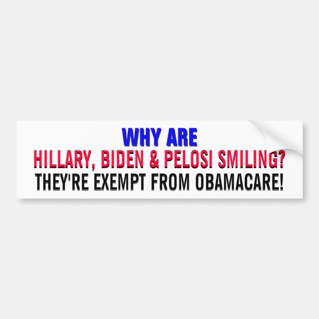 HILLARY, BIDEN U. PELOSI - BEFREIEN SIE VON AUTOAUFKLEBER (Vorne)
