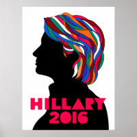 Hillary Clinton 2016 Affiche rétro de la campagne 