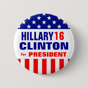 HILLARY CLINTON 2016 BUTTON