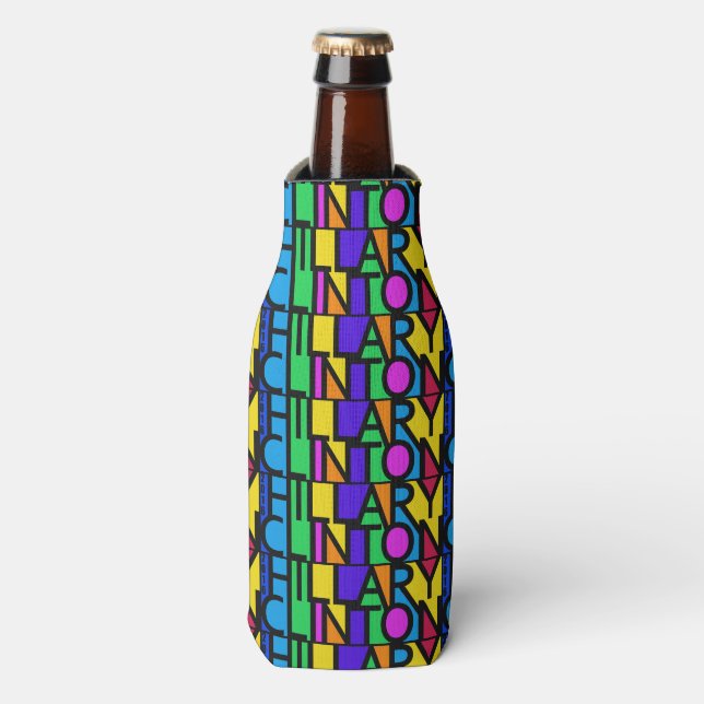 Hillary Clinton 2016 Custom Monogramm Flasche cool Flaschenkühler (Flaschenvorderseite)
