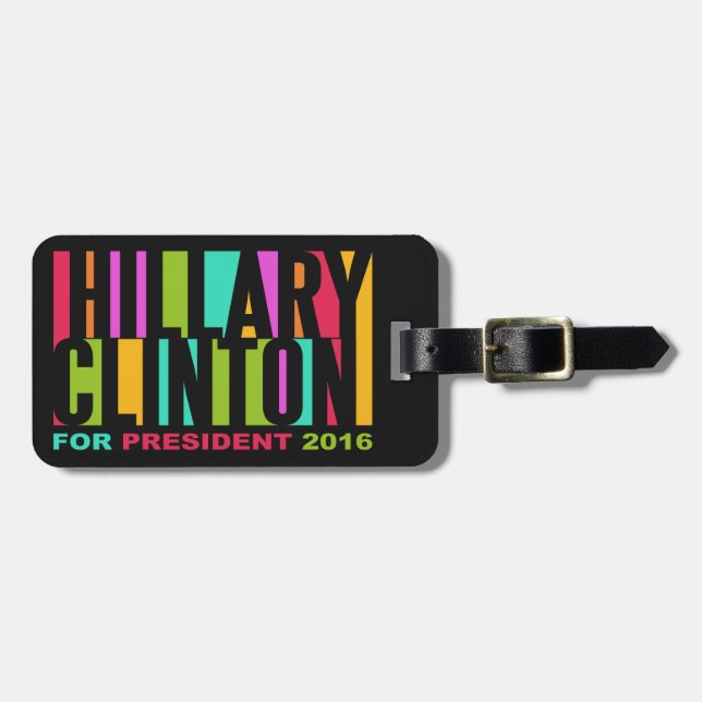 Hillary Clinton 2016 Gepäckanhänger (Vorderseite horizontal)
