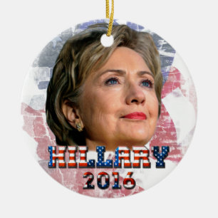 Hillary Clinton 2016 Keramikornament