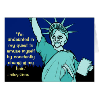 Hillary Clinton als das Freiheitsstatue