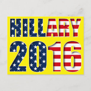 Hillary Clinton als Präsidentin 2016 Postkarte