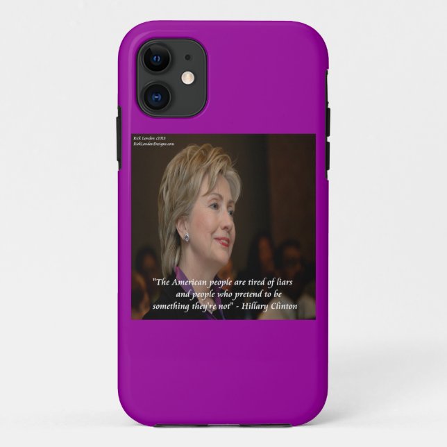 Hillary Clinton Angry Americans Citer Coque iPhone (Dos)