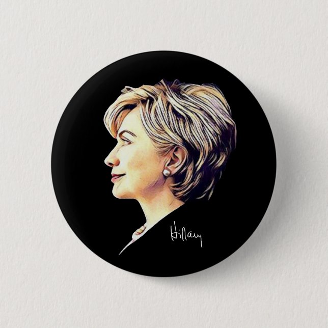 Hillary Clinton "Augen zum zukünftigen" Knopf Button (Vorderseite)