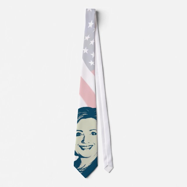 HILLARY CLINTON BLAUES HEAD.png Krawatte (Vorderseite)