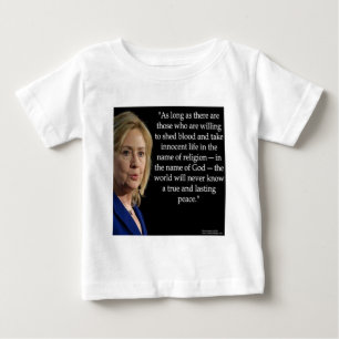 Hillary Clinton Blut-Religion-Zitat Baby T-shirt