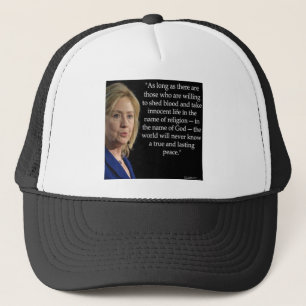 Hillary Clinton Blut Religion Zitat Truckerkappe