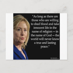 Hillary Clinton Bluthochdruck Zitat Postkarte