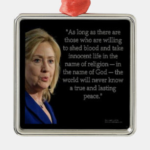 Hillary Clinton Bluthochdruck Zitat Silbernes Ornament