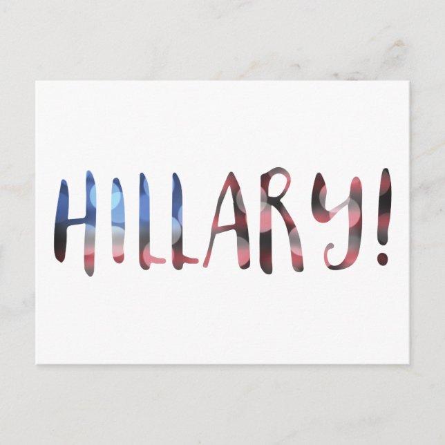 Hillary Clinton bokeh Postkarte (Vorderseite)